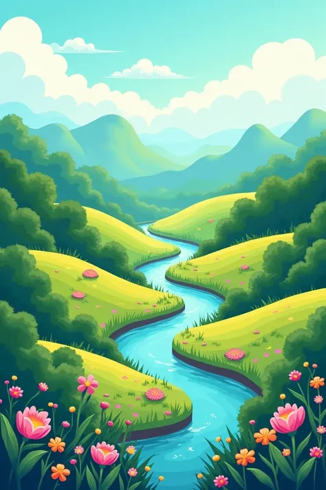 Make a landscape with 2d style