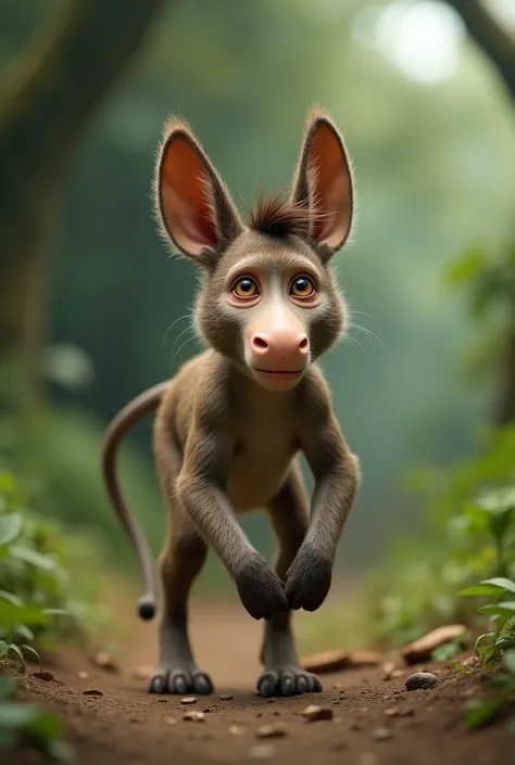 Video of a monkey and a donkey mix