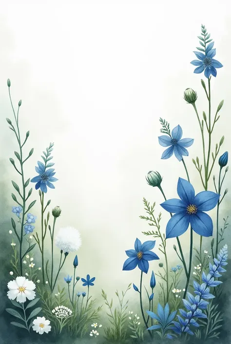 Create a Nordic botanic-style watercolor image
