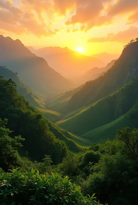  photo of beautiful scenery in indonesia at sunrise,ultra HD