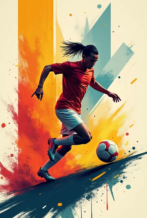  You draw me a picture with elements of the Visual language: the point, the line, The color, The .
-The Composition , figure and background;  Figuration .
 - The Communicative Image :  image design . From 
Soccer