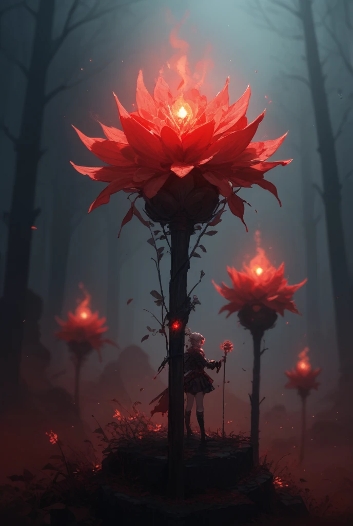 Blood Echinacea, Black and Red Glowing Plant