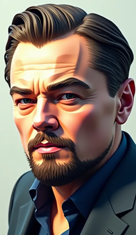 low poly leonardo di caprio head