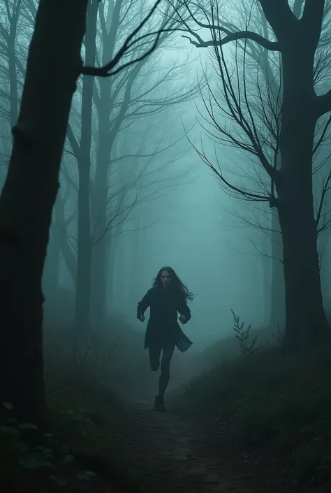 A girl who is being chased by an entity flees from a cabin into the woods, but the fog quickly envelops her and the whispers of this entity become unbearable for her. 