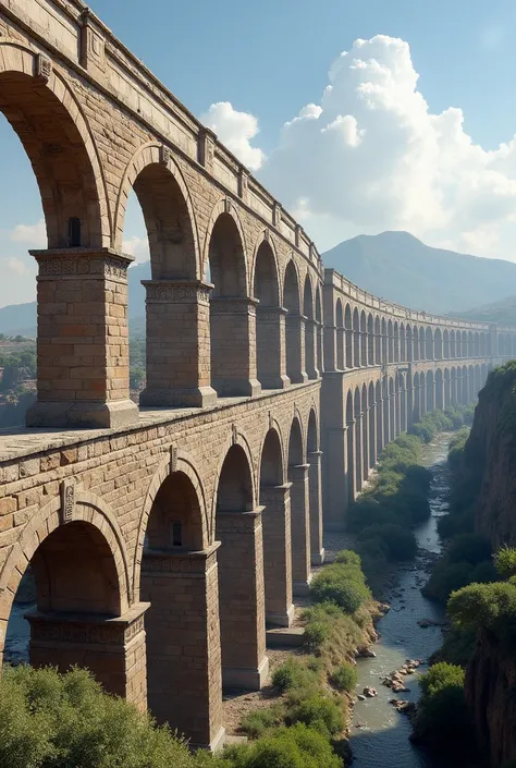  The arches of the aqueducts , , especially in their raised sections , , were adorned with various elements :