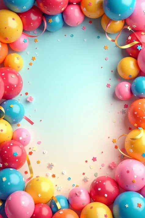 Backgrounds of decorations on the side in balloons to put letters 