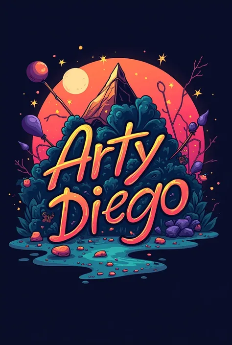 Create a logo for a page by an artist named Arty Diego 
