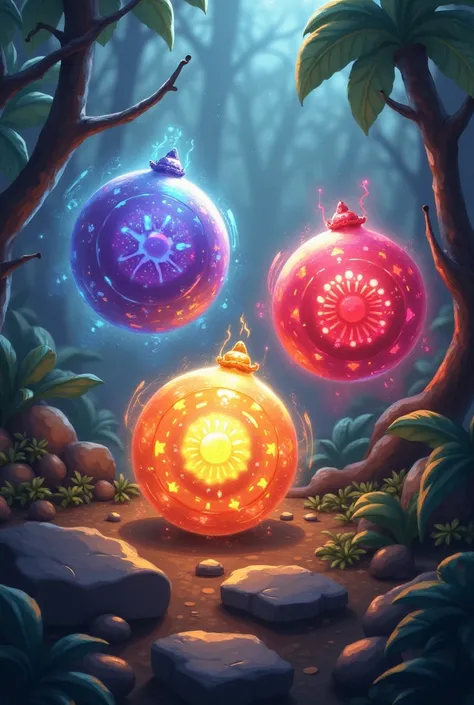 Make three legendary fruits with round effects 