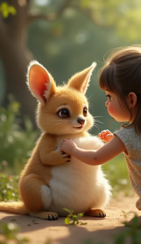 Baby quokka wallaby、 real、delicate、 girl taking off 、Fluffy fur、Fluffy wool 