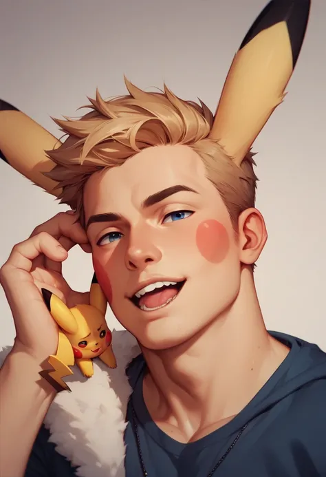 Create an nsfw image of male Pikachu 