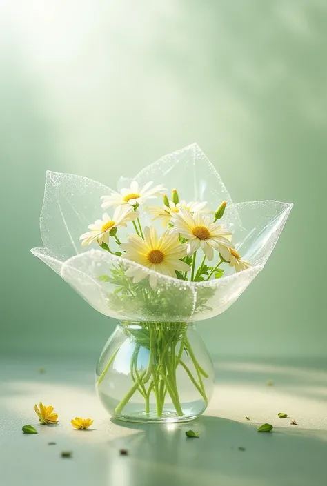 Transparent flower-shaped stargrass flower packaging 