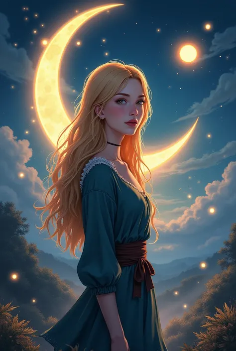 Make a novel cover with anime kind of style.
A story about a wandering witch named Seraphina, 20 years old with long golden hair and hazel eyes. Her magic is magical potion. A smart girl

A human normal witch. Also put Seraphina as the tittle. Must not sho...