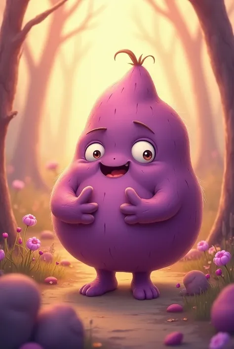 A sweet potato monster that feels like purple