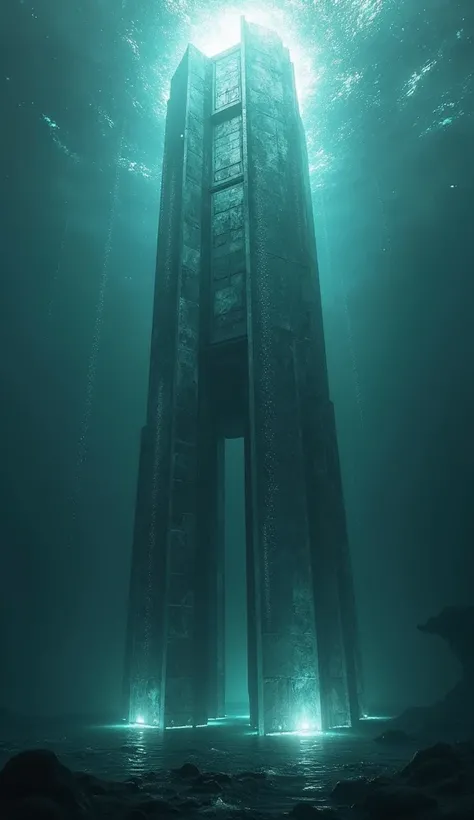 It was a gigantic metal structure at the bottom of the ocean., glowing in the dark...  as if she had a life of her own .