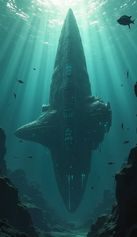 An alien ship from under the ocean