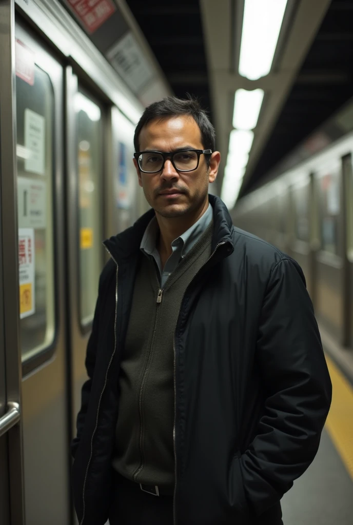 
There is a man wearing glasses standing in a subway station,  taken in the early 2020s, victor maristane, andres rios, around 3 , mario martinez, Men aged 45, msxotto, Tony Sandoval, Pepe Moreno, reddit post, joseph moncada,  taken in the late 2010s 