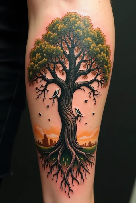 Could you give me a tattoo of a tree that has meaning for family and friendship