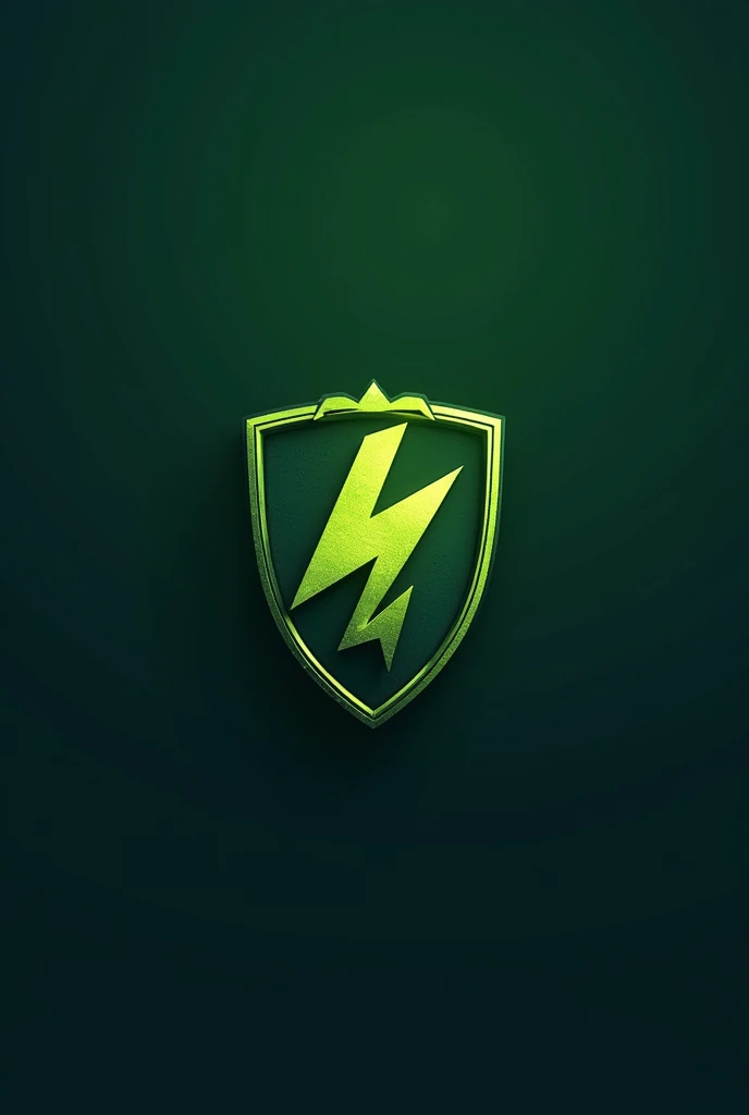 Logo word "4 M", shield shape, green grading colour, Lighting bolt symbol, Morden design 