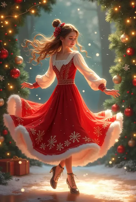 I need a girl dancing a Christmas dance 