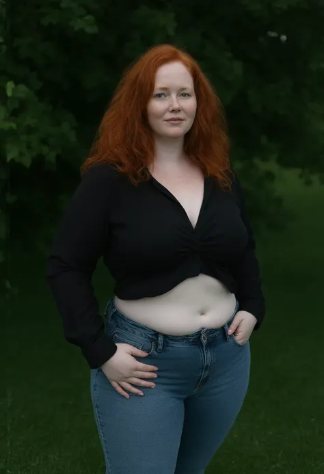 beautiful, gordibuena, fatty girl, BBW, cuerpo thick, thick hips, beautiful pelirroja nórdica,  with a tender and sensual face  ,   innocent 18-year-old look  , Red-haired goddess,   hourglass body , cuerpo thick, curvy body,   white skin  , pale skin,   w...