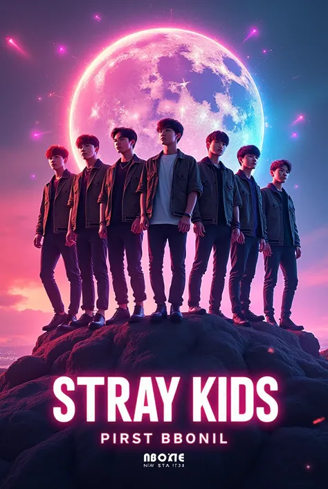 Make an original poster for a concert by Strays South Korean band 