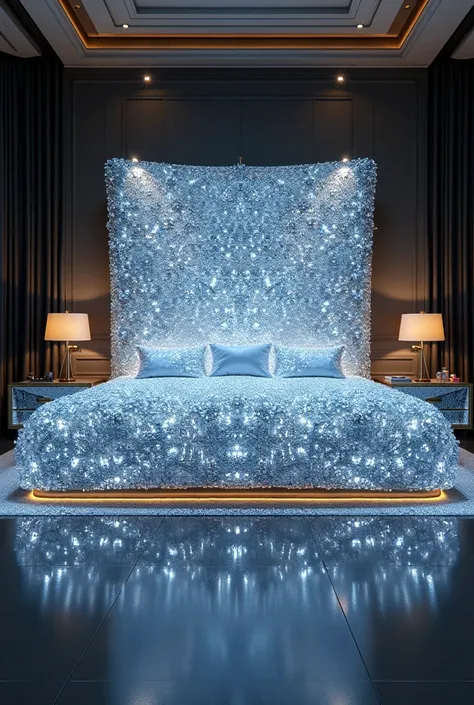 Show me bed made up of Fully diamond 

Show me the full bed more bigger bed