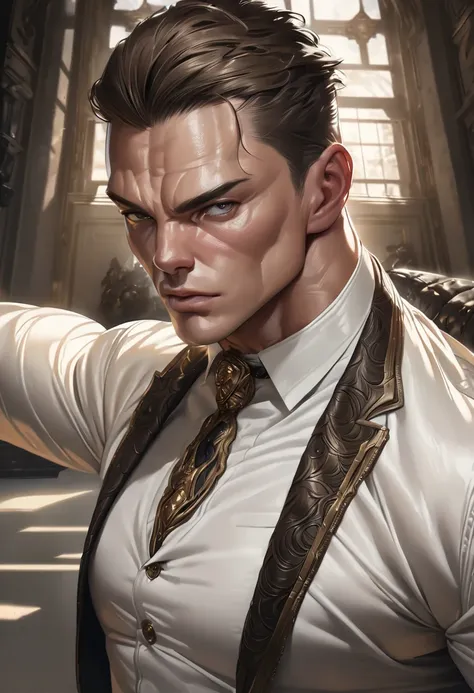 muscular handsome teenage boy, formal outfit, large chest muscles, prominent crotch bulge, realistic, natural lighting, detailed facial features, beautiful eyes, chiseled jawline, flawless skin, dynamic pose, high quality, 8k, photorealistic, award-winning...