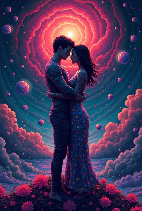 Psychedelic Pixelated love art
Add people in the picture 