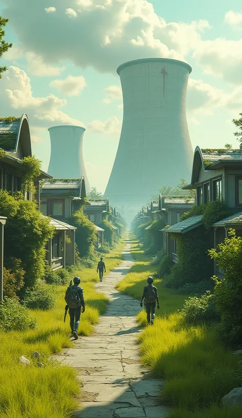 A once-thriving suburban neighborhood in the aftermath of an atomic war, where nature and technology have begun to fuse in unusual ways. The streets, lined with futuristic homes, are now eerily quiet, the air thick with dust and radioactive particles. The ...