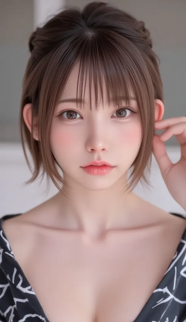 rthe same,the same, cute 21-year-old japanese 、university student、sportswear、  very detailed face 、eye、double eyelid、beautiful t...