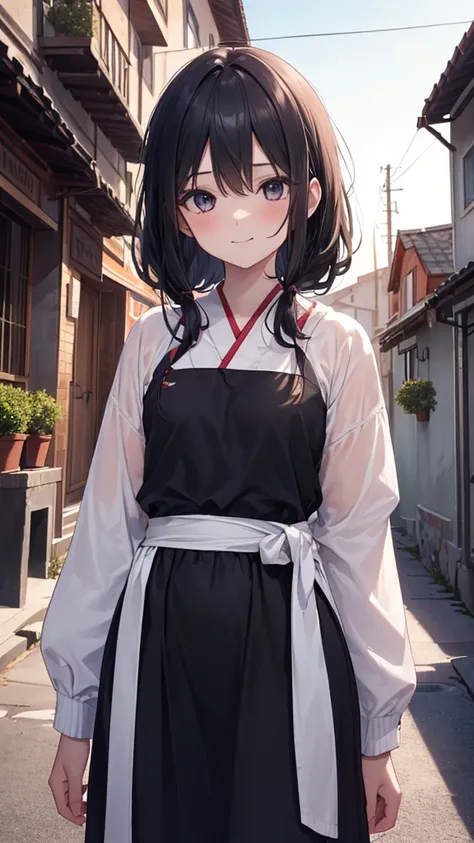 ( one girl who is at ease:1.2), (Long black hair:1.2), ( dark eyes:1.2), (Whitening:1.2), 
( height 148 cm:1.2), (Bust 80 cm :1.2), ( waist 56 cm:1.2), (Hips 56 cm :1.2), 
(human:1.2), (:1.2), 
(最 High Quality :1.2), (masterpiece:1.2), ( highres icon:1.2),...