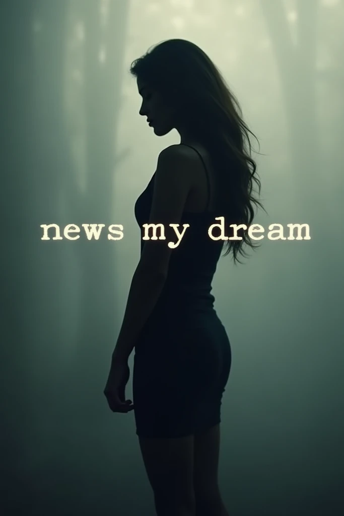 Silhouette of a woman with a text at the same time " News My Dream  "