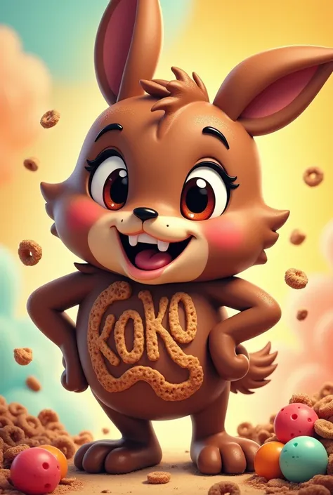 Clipart drawing character inspired by koko krunch