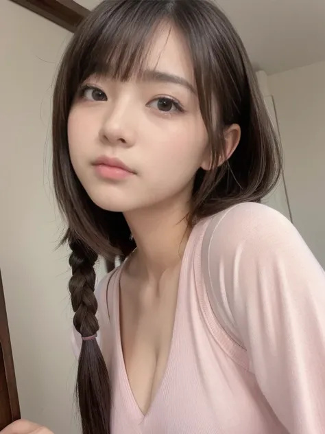 (masterpiece:1.3), (8k,  photorealistic,  Uncut Pictures  ,  best image quality: 1.4),  Japanese High School Student 、(  random hairstyle :1.2)、  Medium Breasts  :1.2、Super Detail Face、 pay attention to the details with the hem of the clothes、 double eyeli...