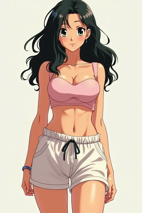 Gohans girlfriend videl in shirtless shorts