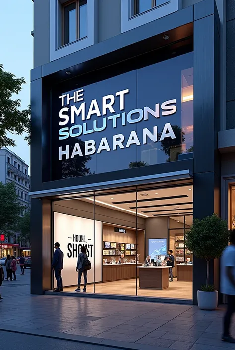 Mobile phone shop with name The smart solutions habarana shop front photo