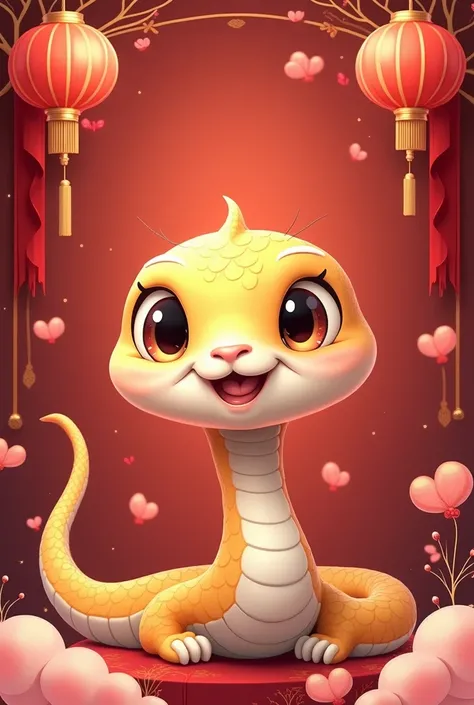 Chinese New Year cute snake head 