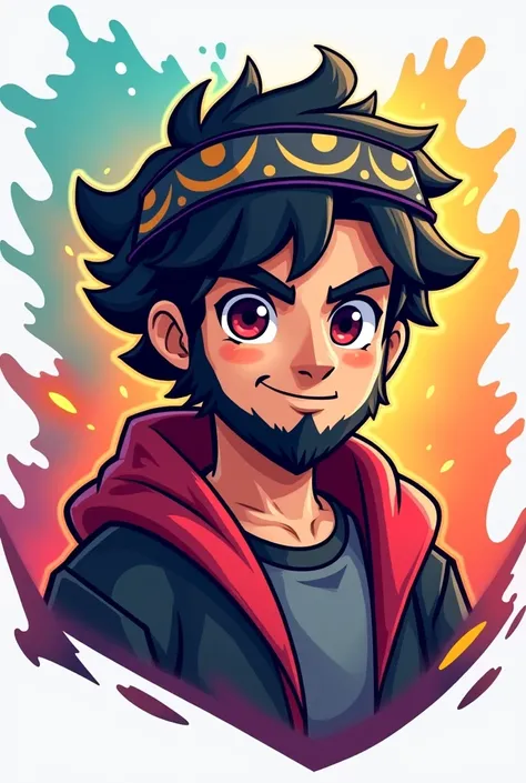 A logo for a Brawl Stars channel that features a character that looks like a young Arab man with hair with bangs and little beard and who wears piomahDipio🧨