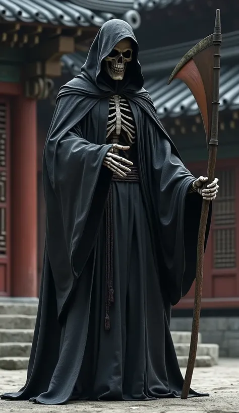 Grim reaper from the Goryeo Dynasty of Korea, high quality, reality, real photo, dynamic pose