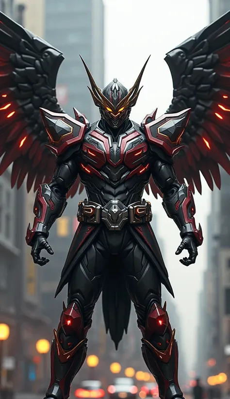 Kamen Rider, American ,Bagan warrior style, with wings eagle 