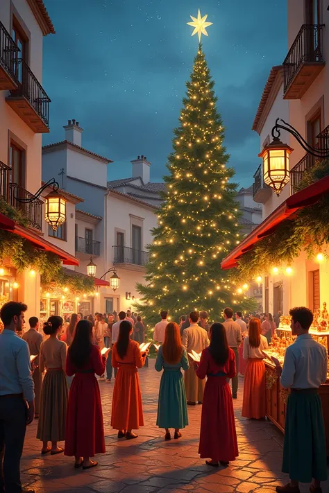 Make an image of Christmas in Spain