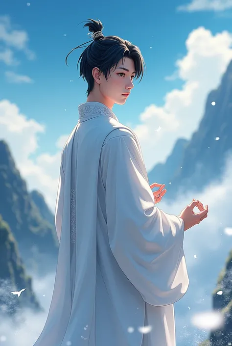  Japanese anime HD  ,  picture of a young tae  ,  A high-contrast image shows an 18-year-old Chinese male cheerleader , very handsome,  black-haired teenager ,  strong athlete ., There is a picture  ,  with a hair pin. An ancient Chinese figure  ,  of a yo...