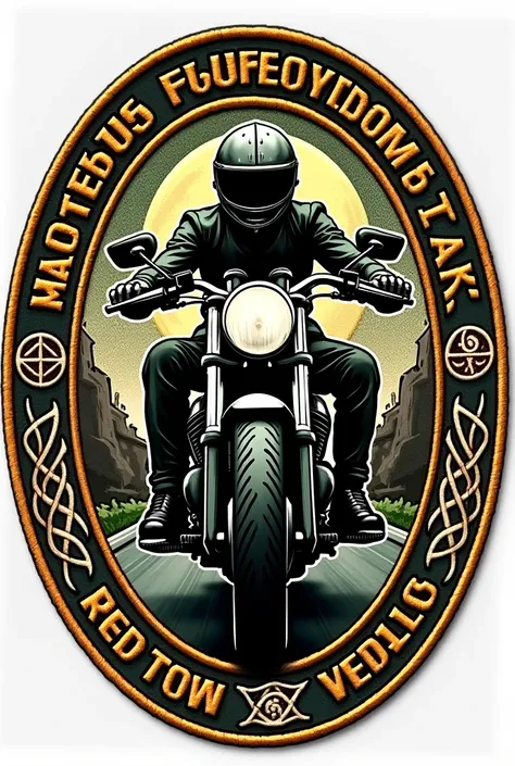 Voici une description pour créer un patch motard inspiré de vos valeurs :

Idée générale du patch :
Un cercle, représentant lunité et la fraternité, entouré dun motif celtique détaillé. Au centre, une moto stylisée en action, symbolisant la liberté et la p...