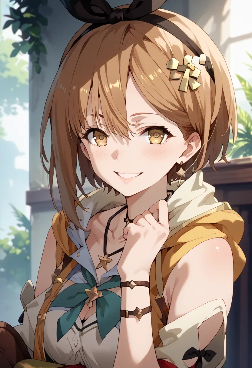 masterpiece, high definition , best quality,8k
( atelier ryza )smile