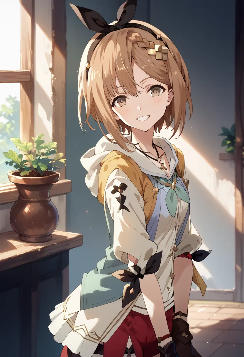 masterpiece, high definition , best quality,8k
( atelier ryza )smile