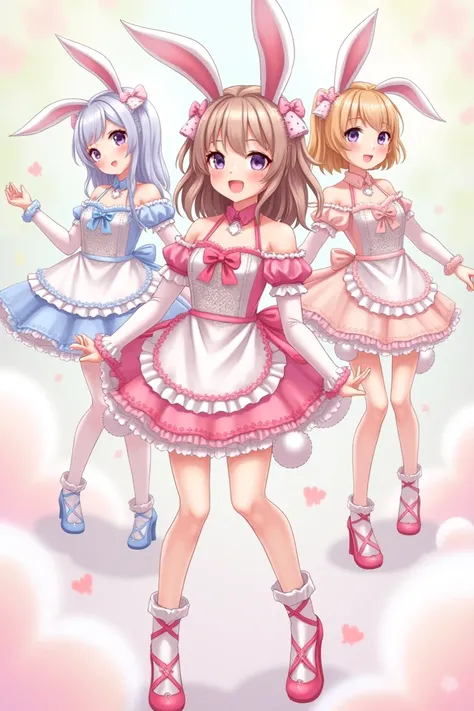 Anime girls dressed as bunnies 