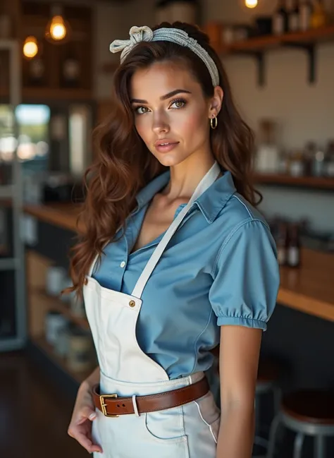 


"Create an image of a 22-year-old woman very sexy with a  face and  light brown hair.   She has a medium and long forehead  ,  well-defined eyebrows . She has  eyes brow,  emphasis on dark brown eyes ,  And a SEXY expression, Supermodel. ela é uma slut,...