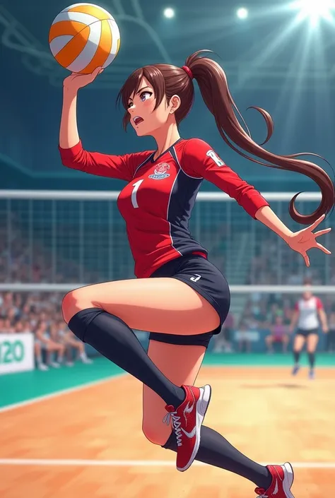 You can make a female anime volleyball athlete 