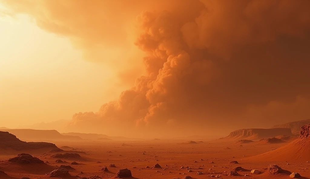 Sandstorm on Mars.