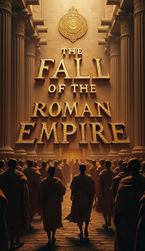 4. Text Graphic – A simple title card with "The Fall of the Western Roman Empire, 476 AD" to add clarity and emphasis.